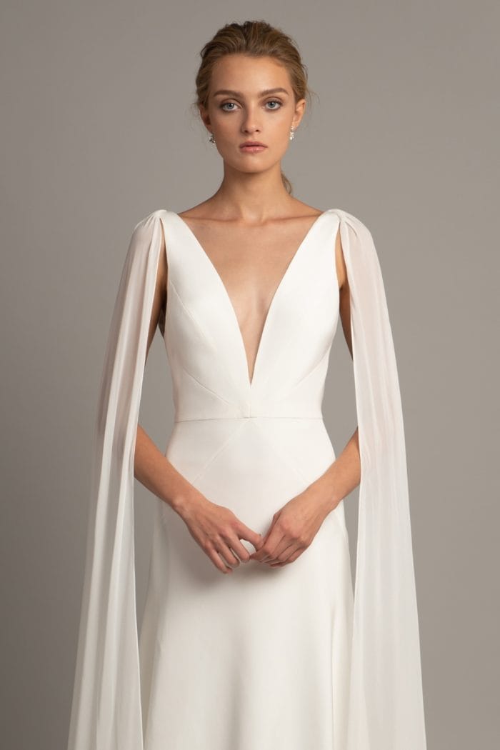 Jenny Yoo Collection wedding dress with cape