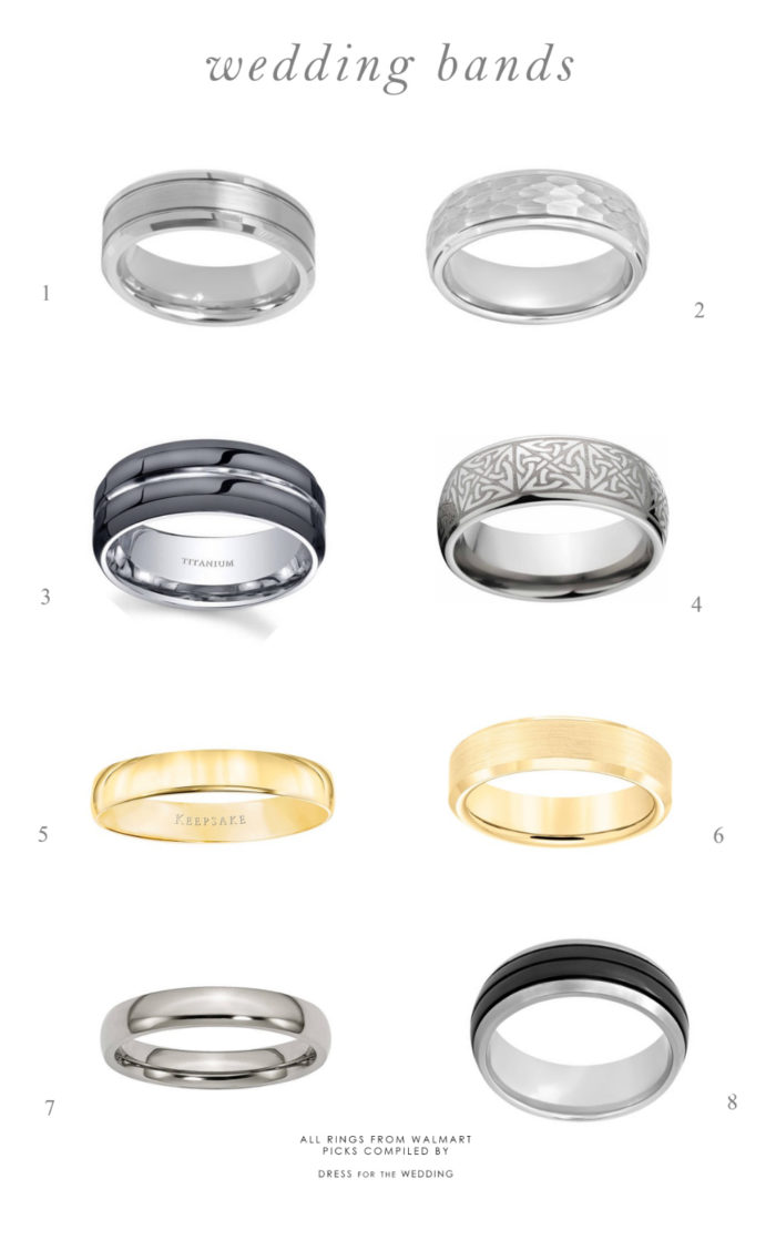 Masculine wedding rings