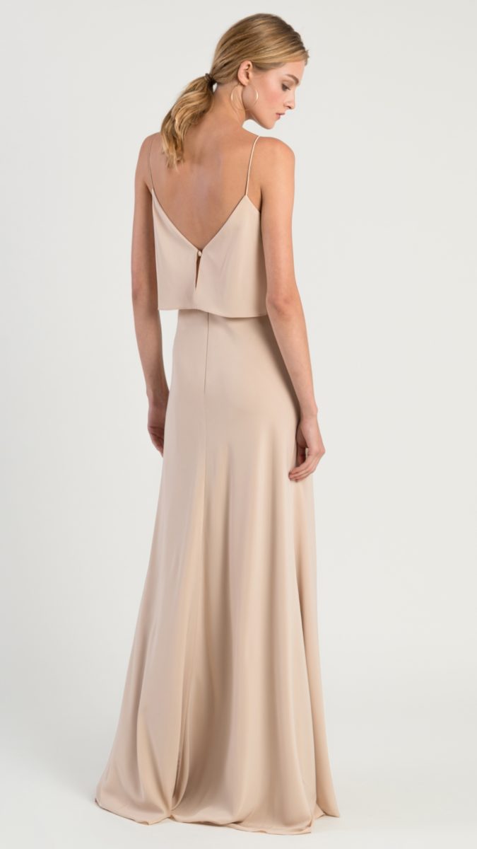 Neutral modern bridesmaid dresses by Jenny Yoo