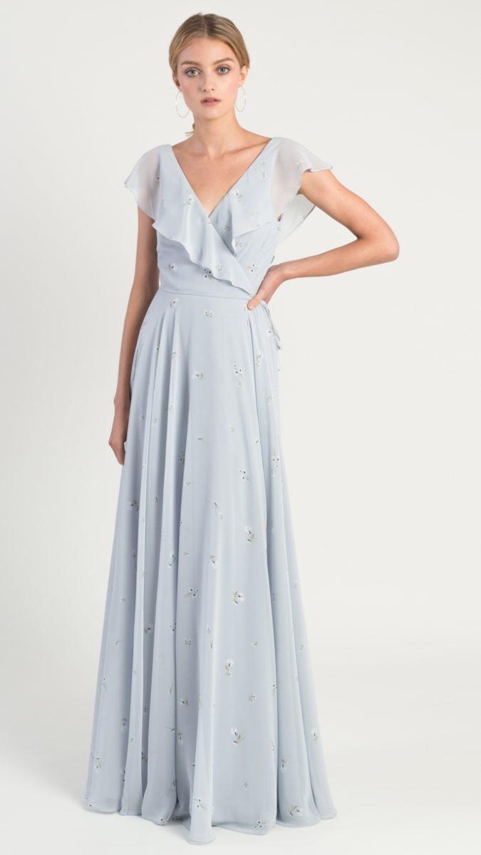 Printed flutter sleeve bridesmaid dress | Faye Jenny Yoo Bridesmaid Dress