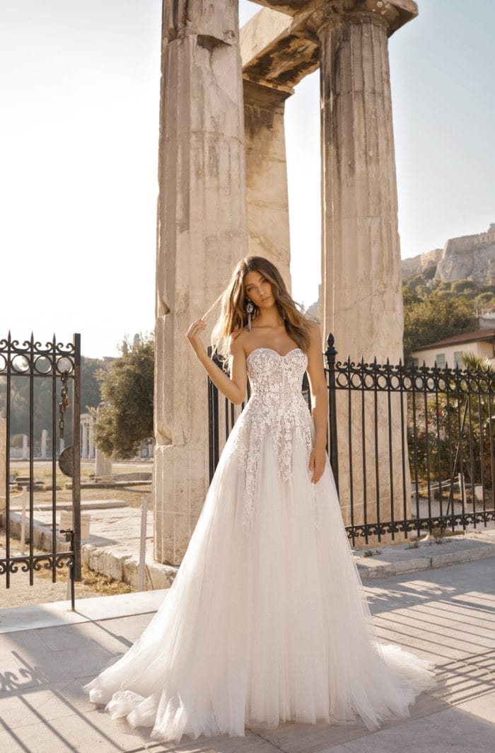 BERTA couture strapless wedding dress