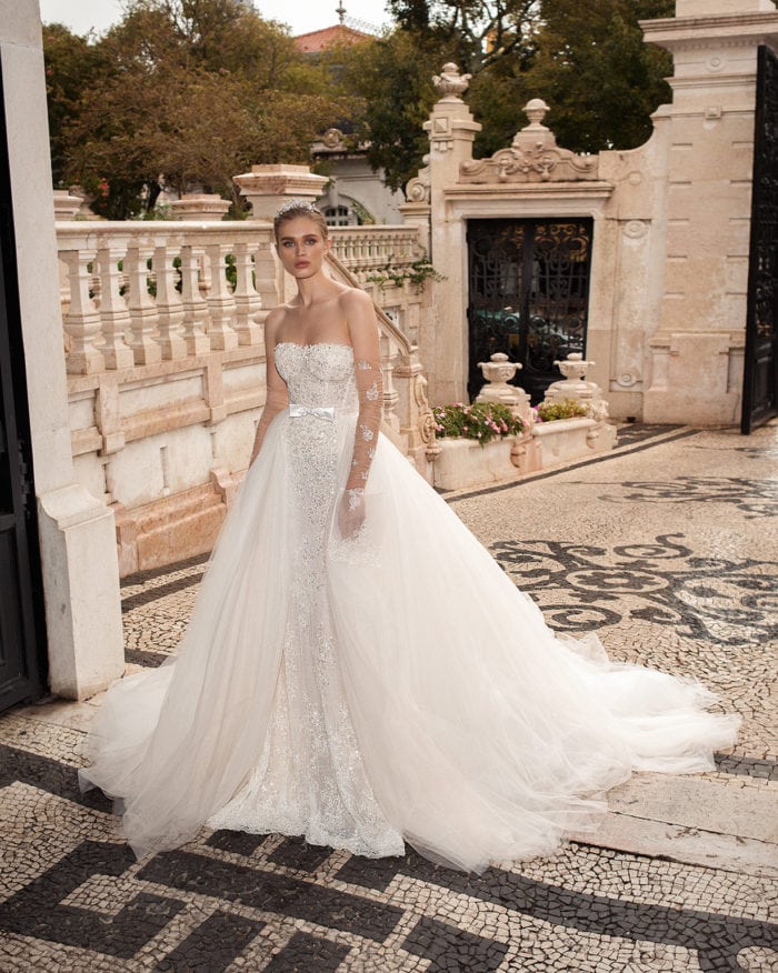 Galia Lahav Couture Wedding Dresses | Alba gown with Bianca overskirt 