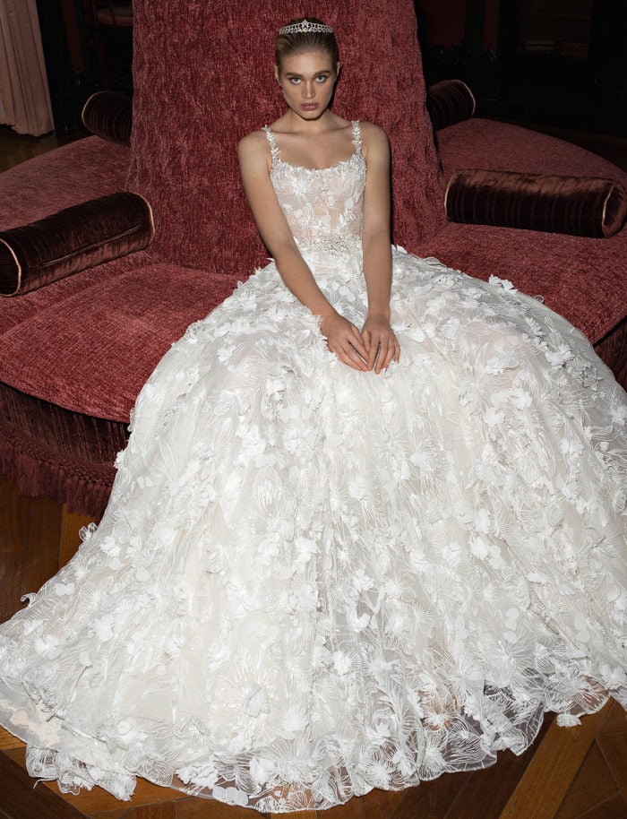 Floral ballgown wedding dress by Galia Lahav