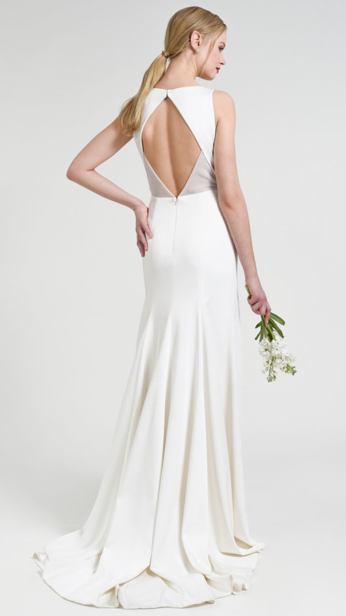 Back detail of Gwen | Jenny by Jenny Yoo boatneck wedding dress