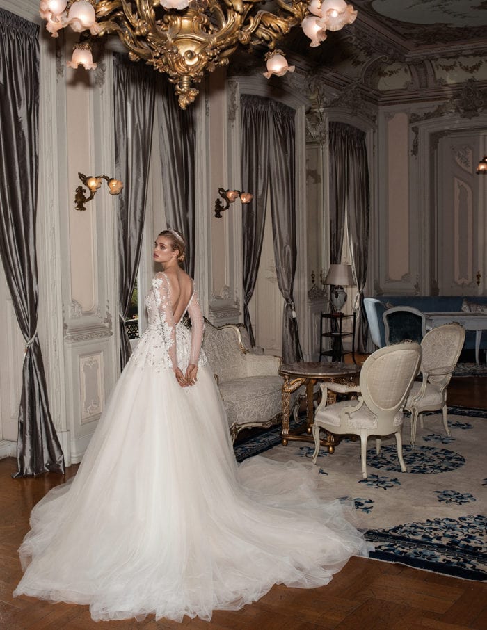 Galia Lahav bridal gown with overskirt