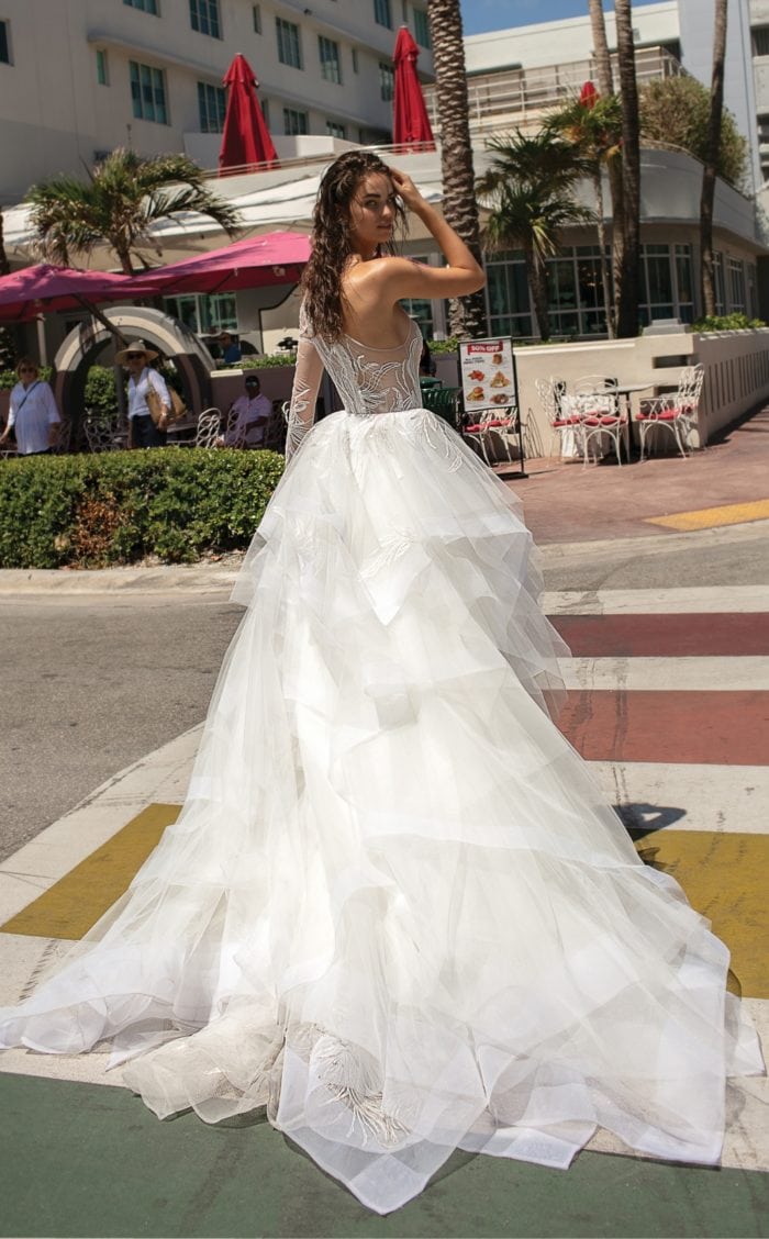 Full tulle train and overskirt | Berta Bridal Collection