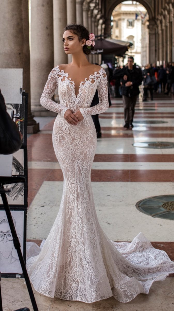 Long sleeve lace sexy bridal gown | Wedding Dresses by Tarik Ediz