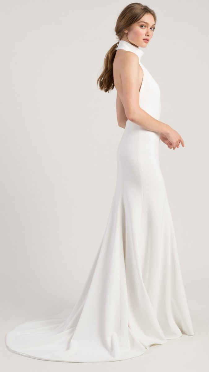 Modern halter wedding dress | Dawson Gown