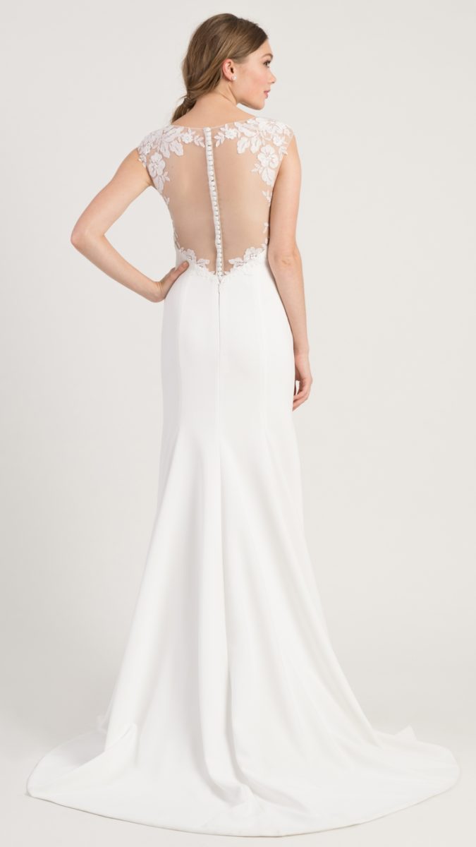 Illusion back wedding dress with buttons | Spring 2019 Wedding Dresses Jenny by Jenny Yoo 