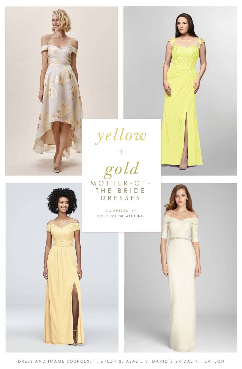 yellow mother of the bride dresses tea length
