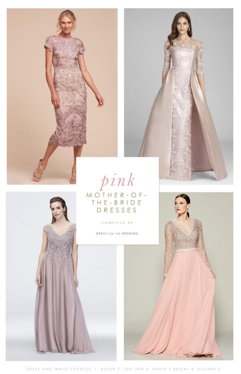 pink mother of the bride gowns