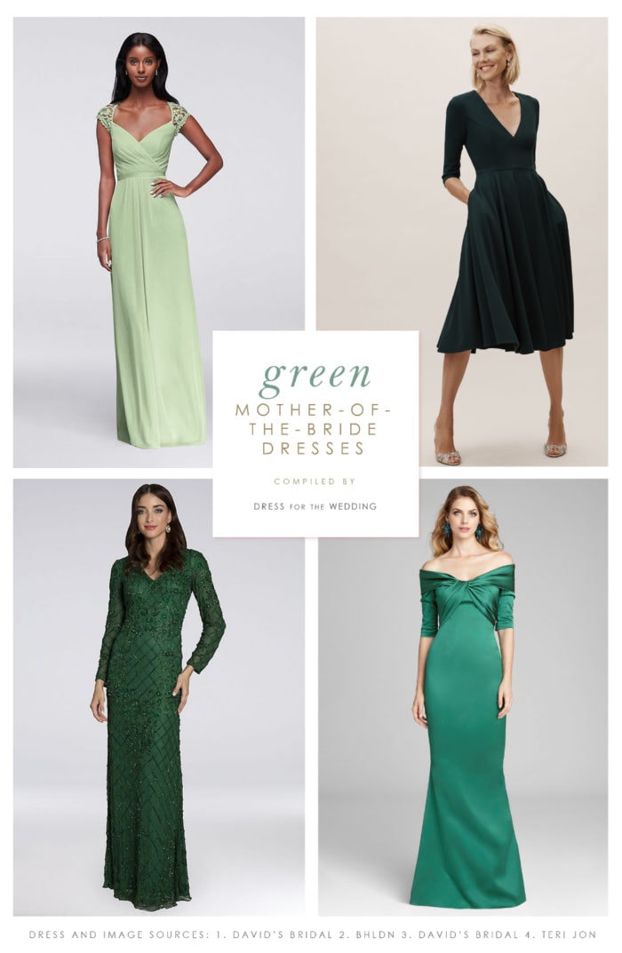 green mother of the bride dress