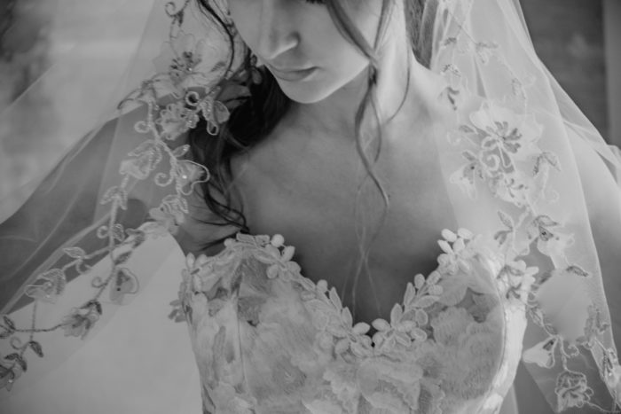 Odessa gown and veil details