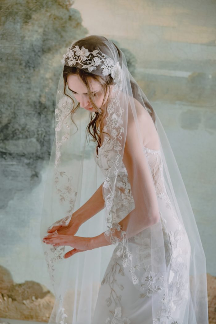 pairings: Claire Pettibone's Romantic Wedding Dream Gowns — Justine M  Couture Bridal Veils, Jewelry and Accessories