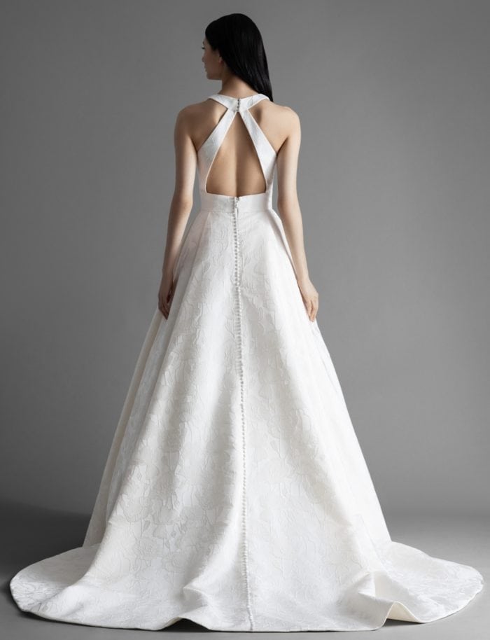 Halter back wedding dress Rose bridal gown by Allison Webb