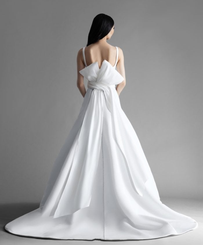Bow back wedding dress by Allison Webb Spring 2019