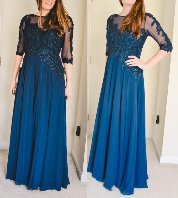 Noelle Azazie Mother of the Bride Dress in Classic Navy