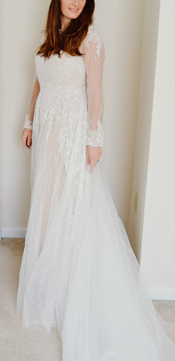 Review of Elvina wedding gown from Azazie