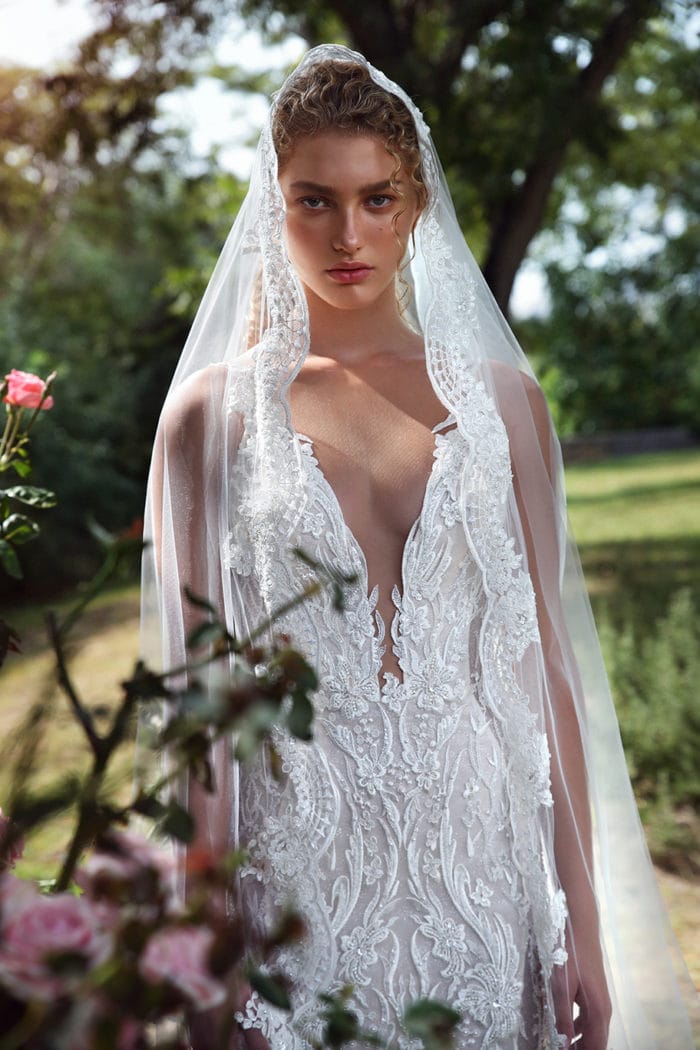 Lace plunge neck Galia Lahav Wedding Dresses Gala Collection