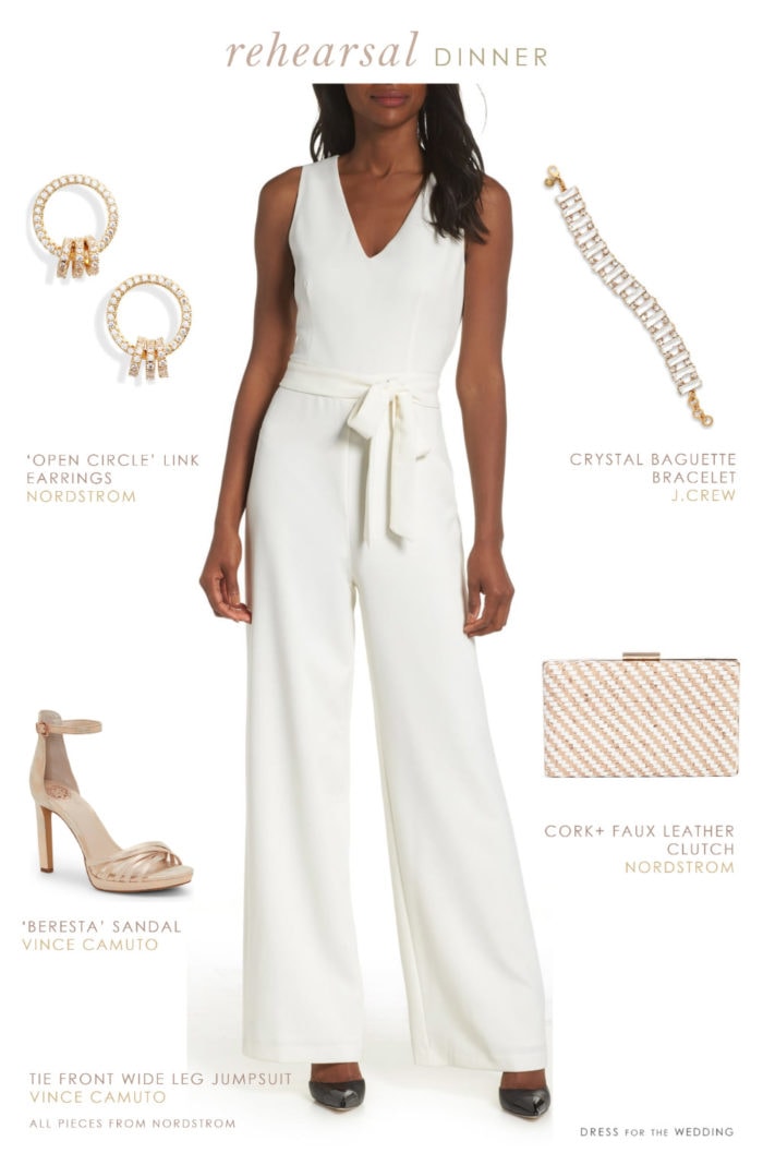 White jumpsuit for bride to be