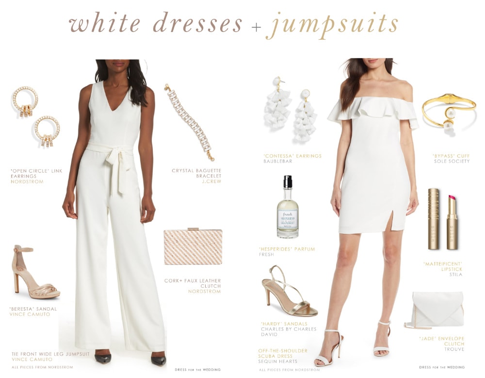 Pretty White Dresses and Jumpsuits for Weddings and Parties - Dress for ...
