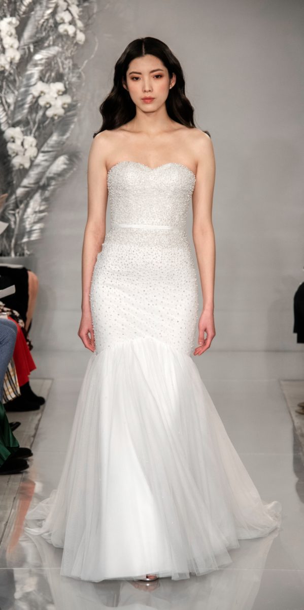 Mermaid style wedding dress with beading | Ellinor Gown from Theia