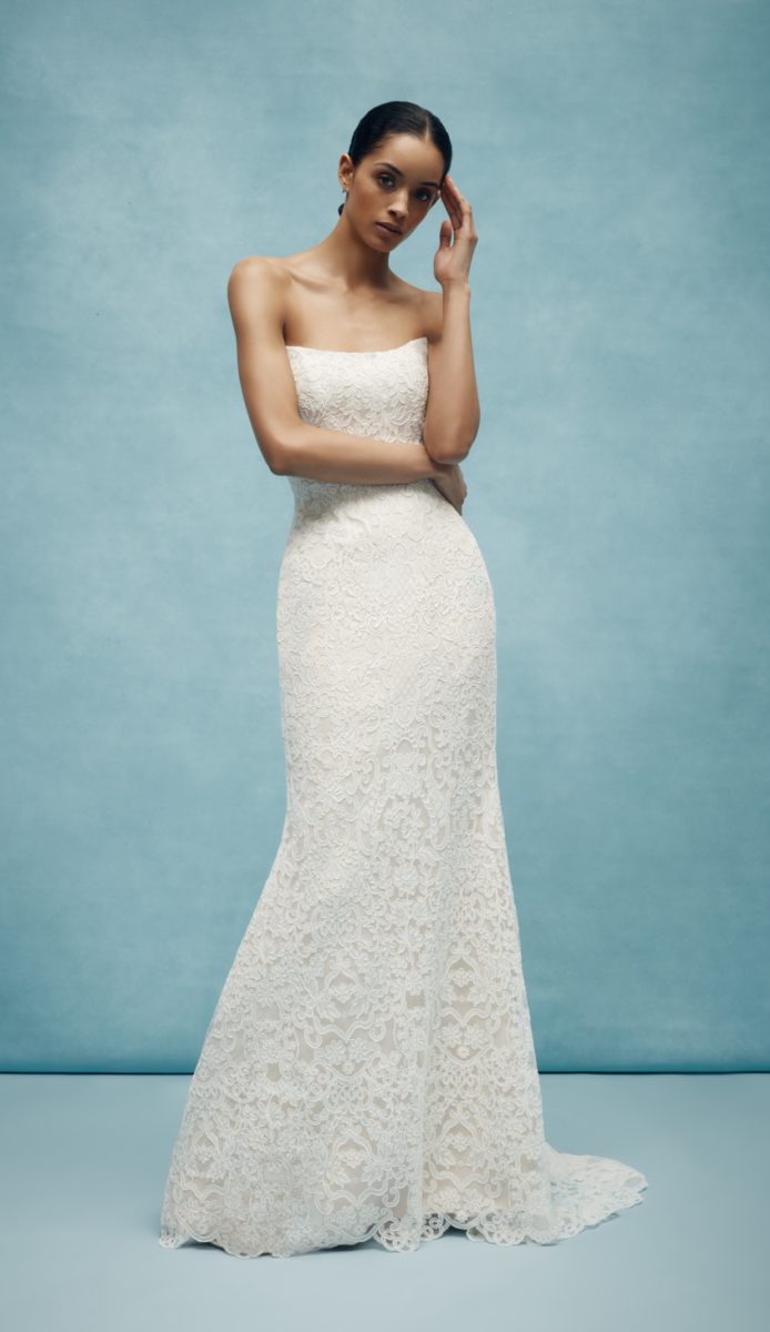 All lace A-line bridal gown by Anne Barge Spring 2020