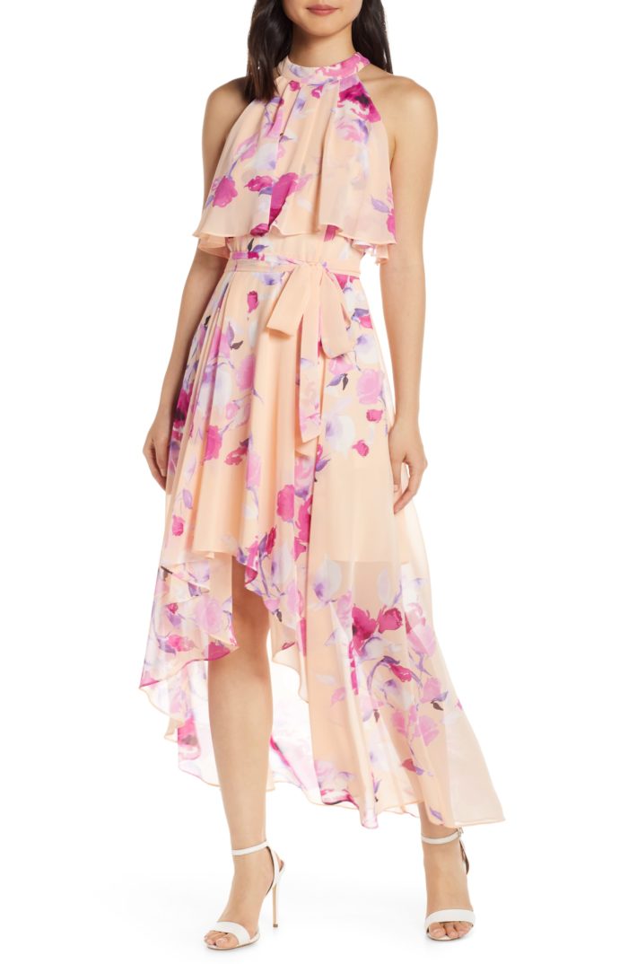 floral maxi dress for beach wedding