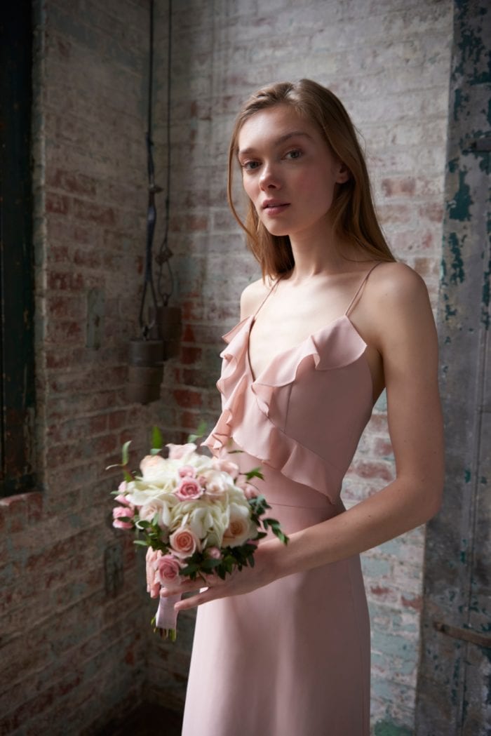 Ruffled bridesmaid dress | Fayre Dress Monique Lhuillier Bridesmaids