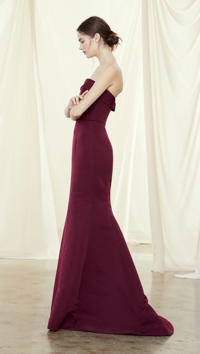 Chic strapless bridesmaid dress