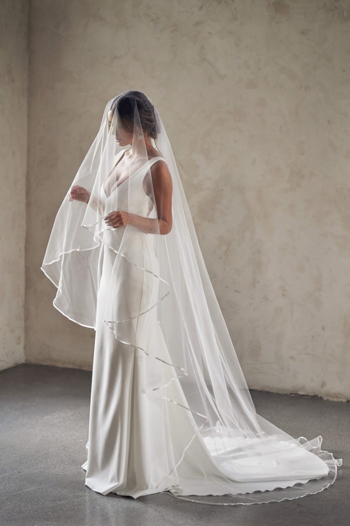 Chapel length wedding veil by Anna Campbell