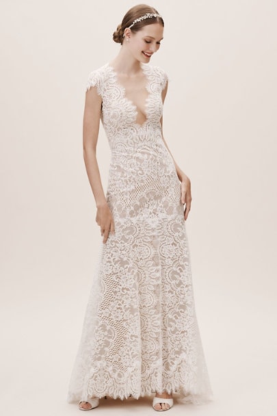 cap sleeve lace wedding dress under 2000 Philomene