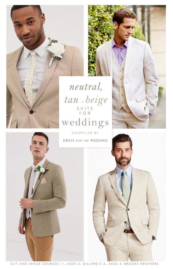 Tan Suits for Weddings Dress for the Wedding