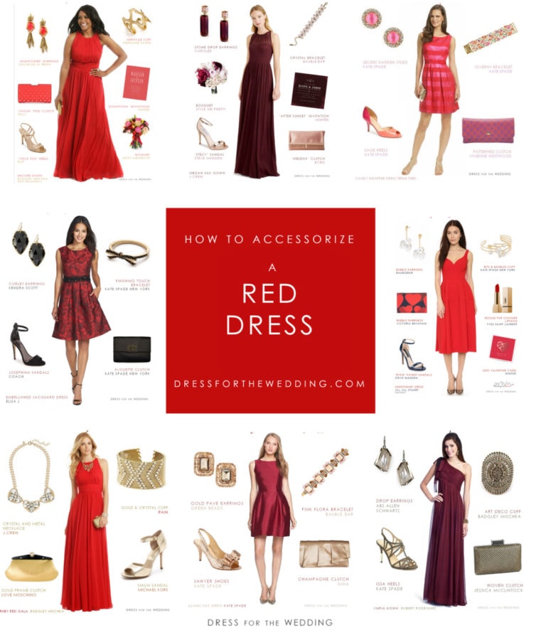How to Accessorize a Red Dress Dress for the Wedding