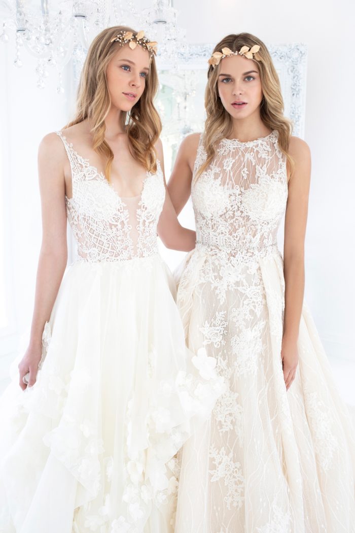 hand cut lace gowns