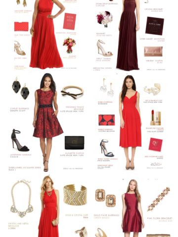 Styling ideas for a red dress