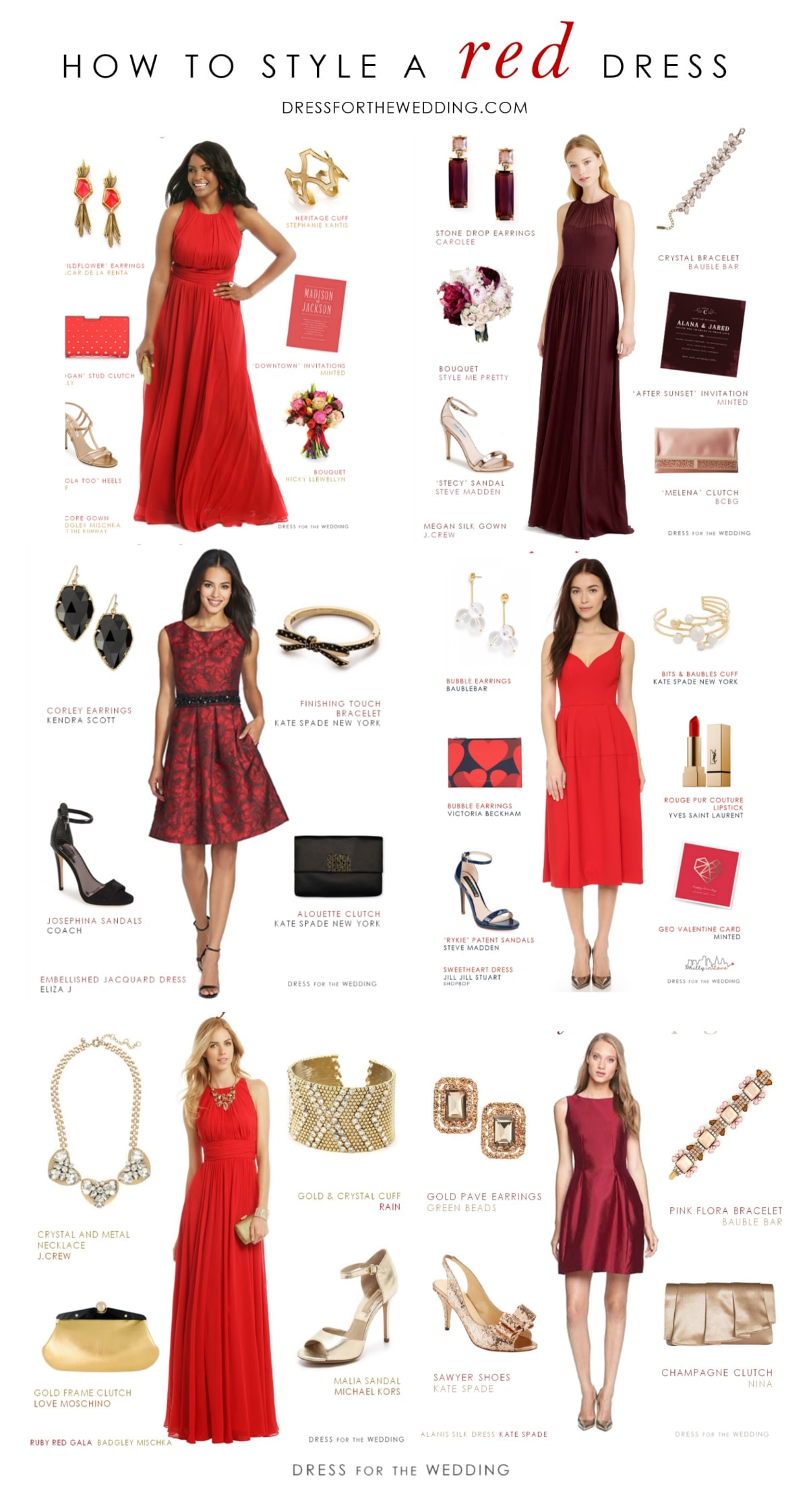 How to Accessorize Red Dress - for Wedding