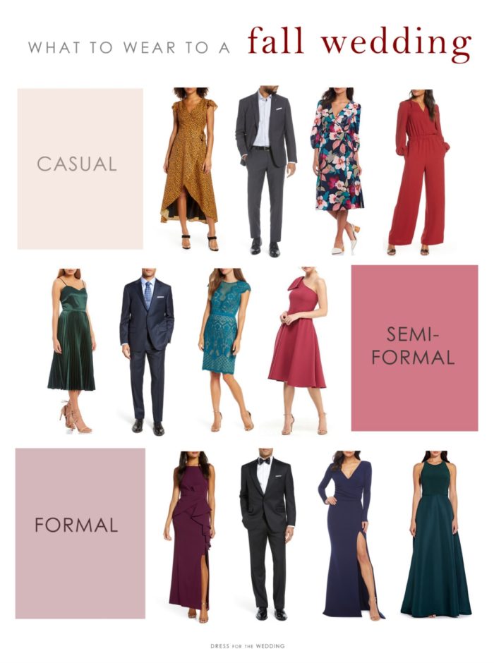 Ideas for what to wear to a fall wedding
