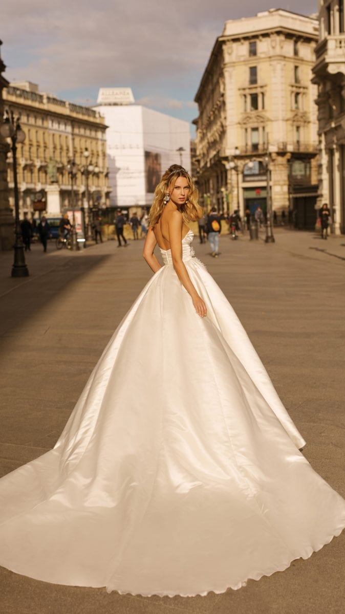 Strapless ball gown bridal gown by BERTA
