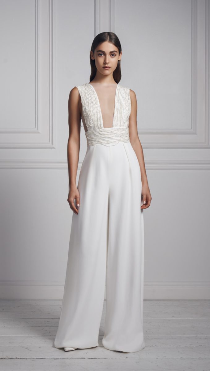 Anne Barge wideleg wedding jumpsuit