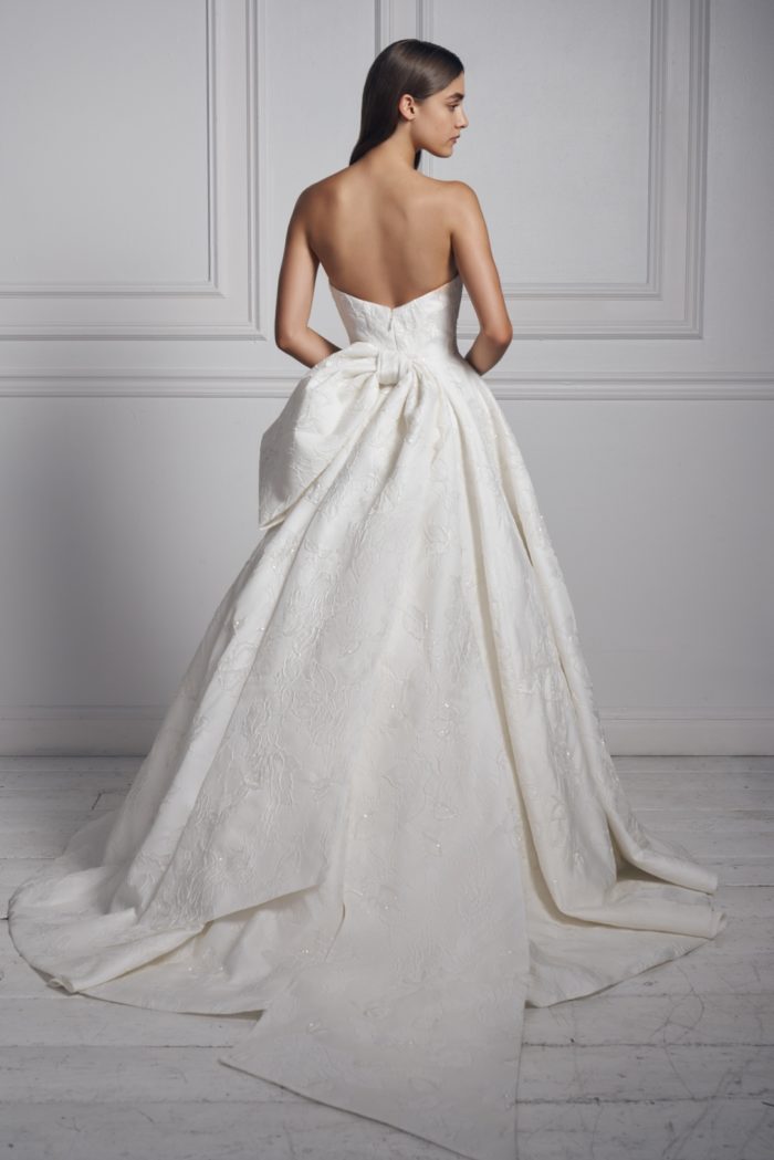 Bow back bridal gown by Anne Barge Fall 2020