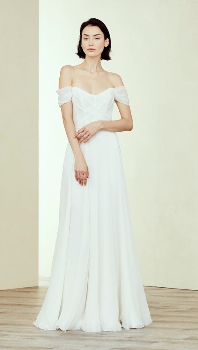 amsale one shoulder bridesmaid dress