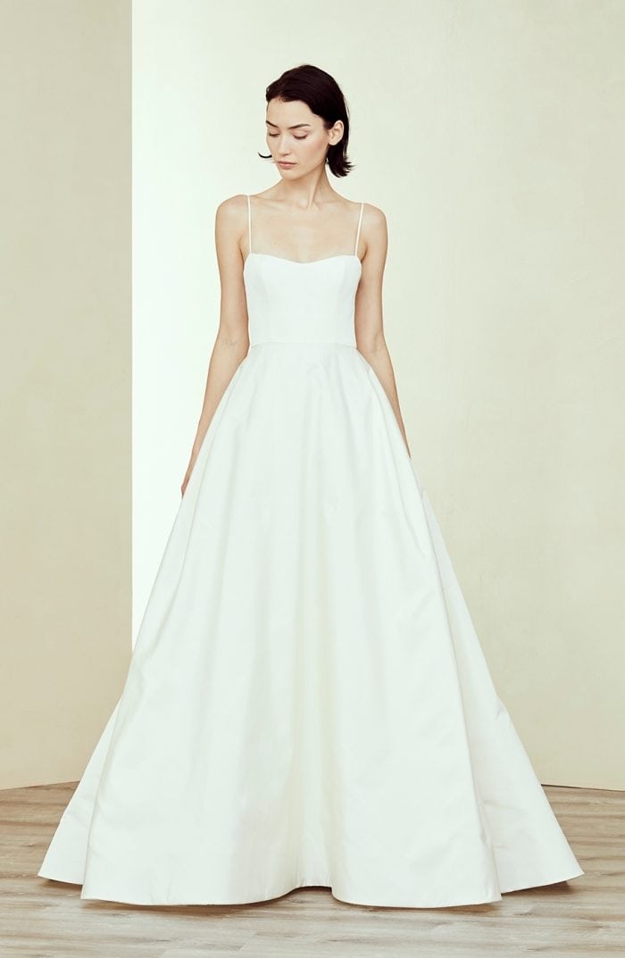 Spaghetti strap ballgown wedding dress by Amsale