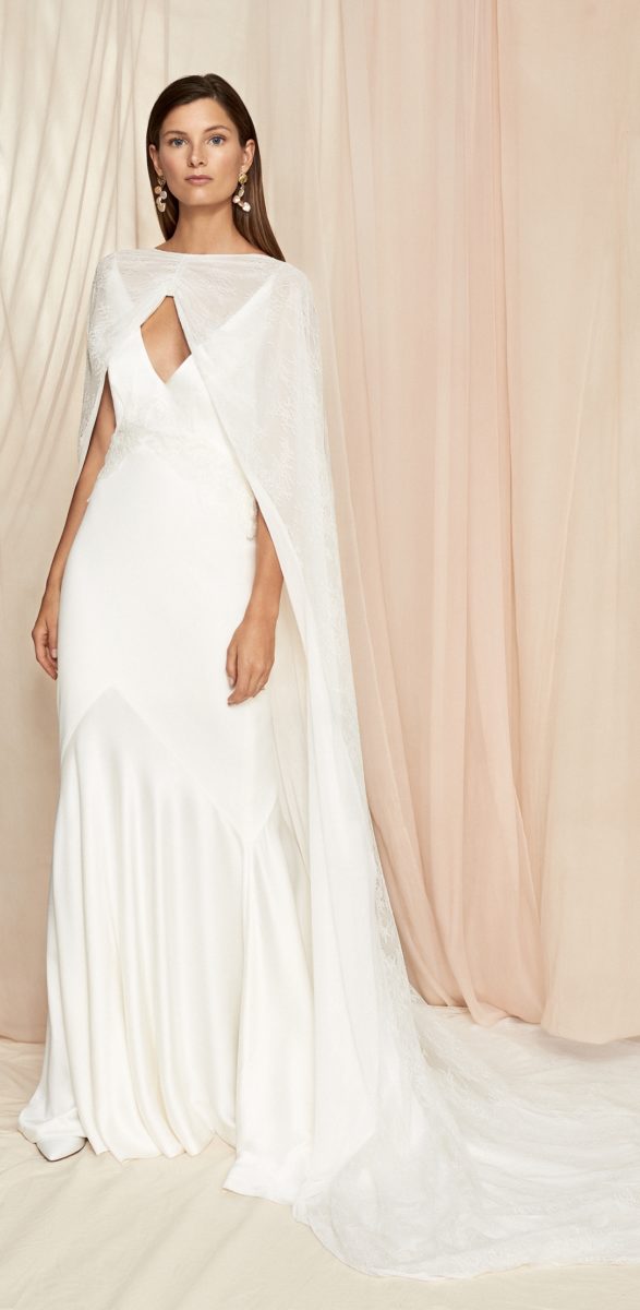 Long cape for wedding dress | Grace Savannah Miller