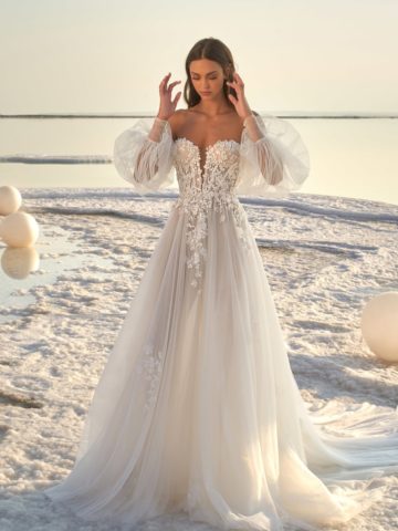 Glory Bridal Gown with Blouson Sleeves