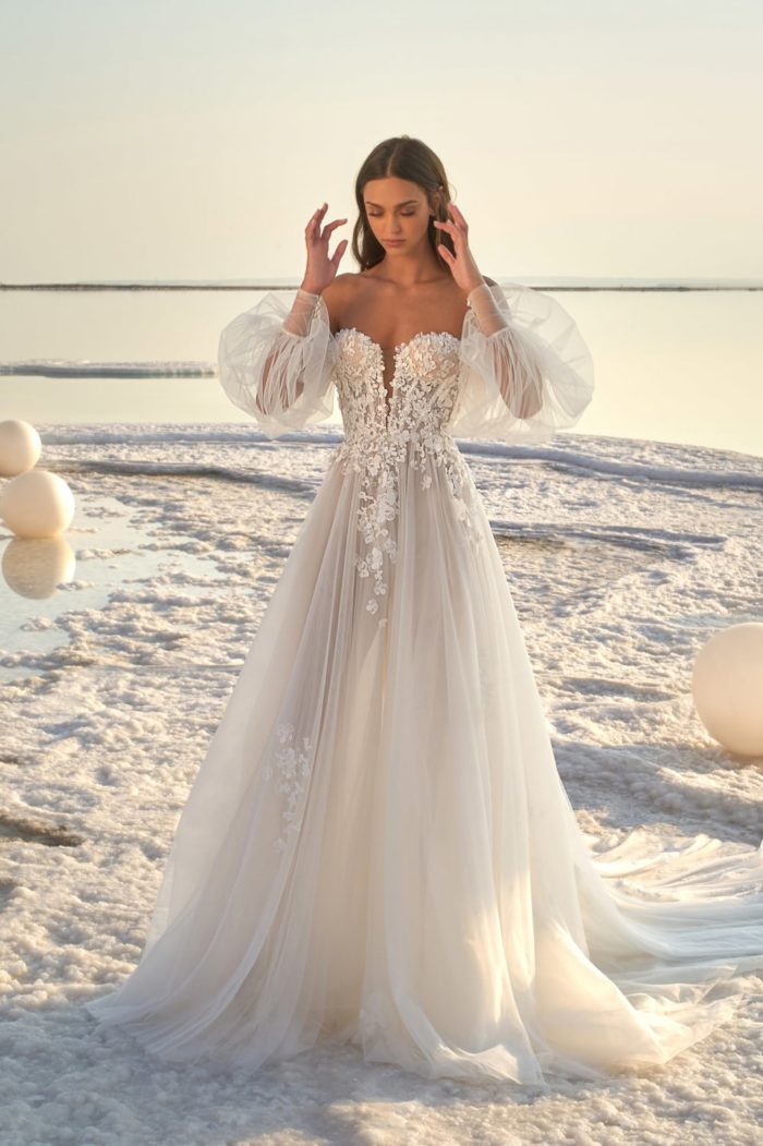 Glory Bridal Gown with Blouson Sleeves