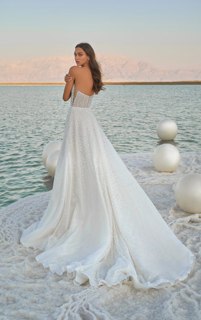 Strapless beaded ball gown
