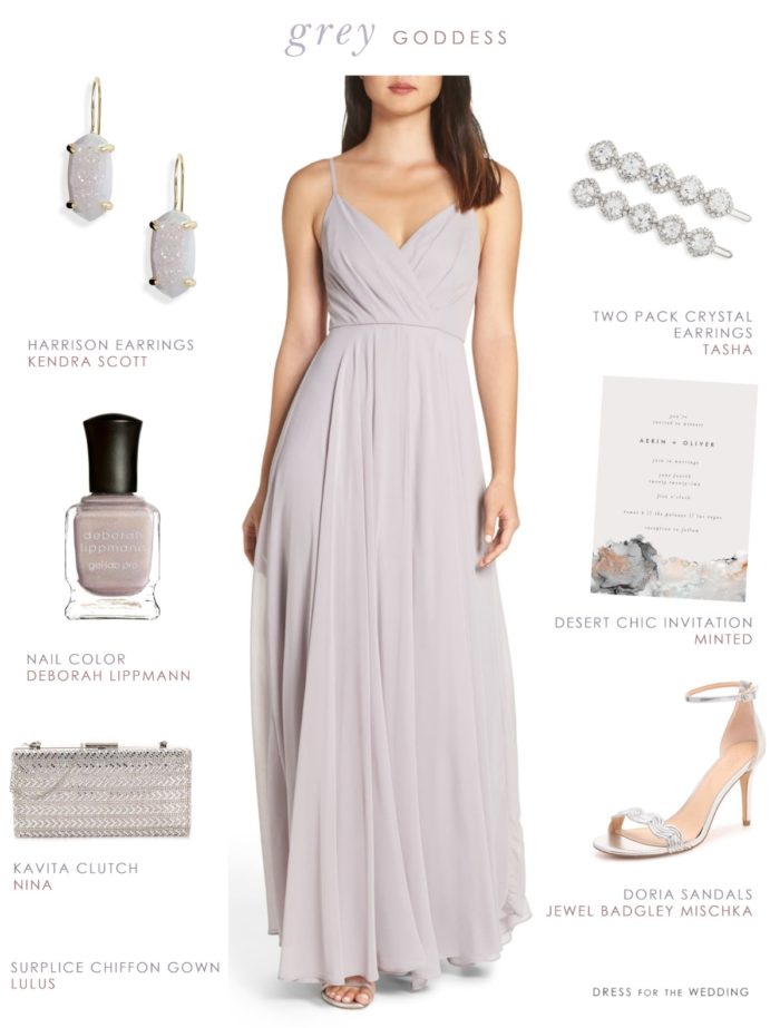 lulus gray bridesmaid dress