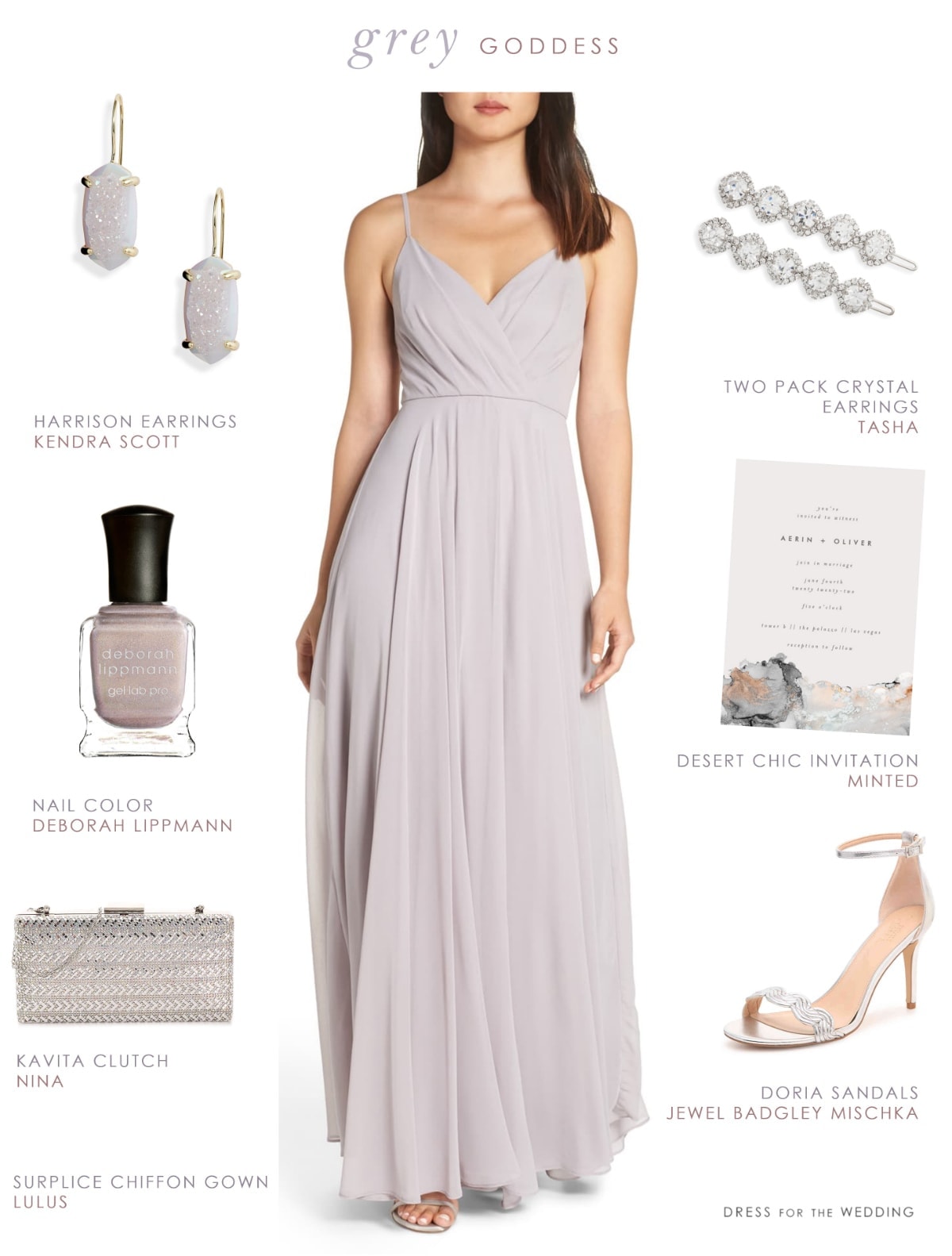 wedding what accessories to wear with a grey dress