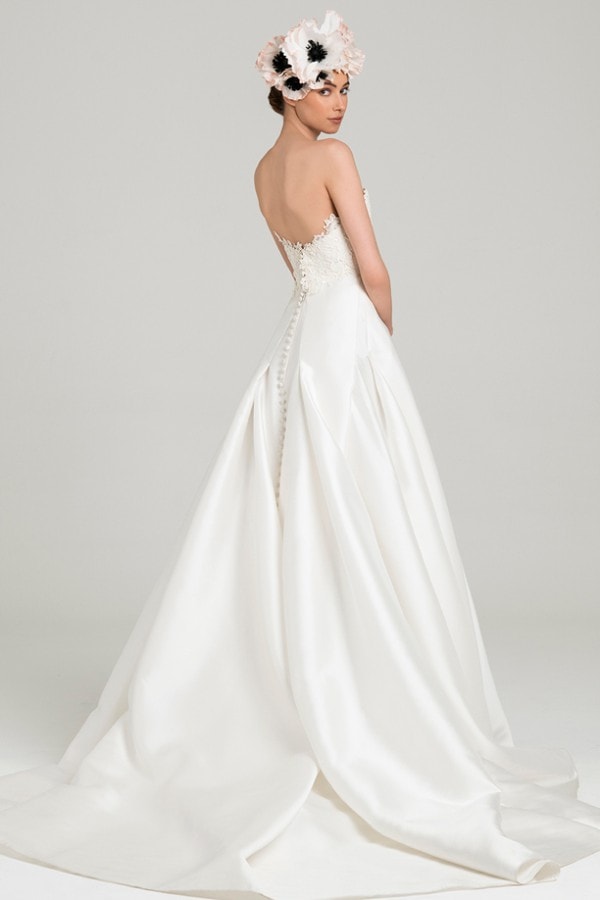 Strapless bridal gown